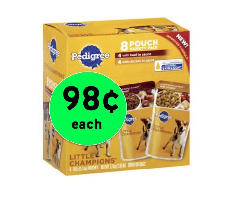 A Puppy Dog's Dream! Get a Case of Pedigree Dog Food Pouches Only 98¢ Each Right Now at Walmart!