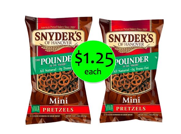 It's Snackin' Time! Pick Up Snyder's Pretzels Only $1.25 Each at Publix! ~ Ends TOMORROW!