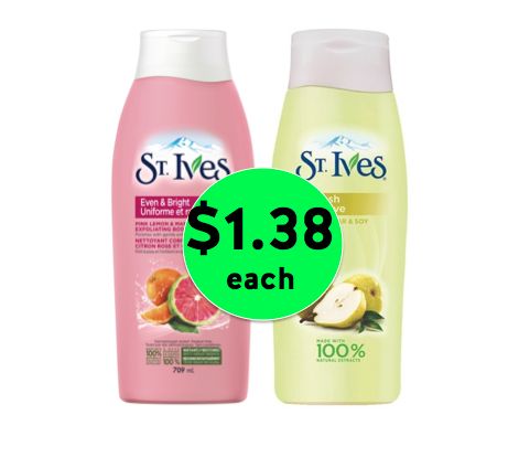 Love Your Skin with St. Ives Body Wash Only $1.38 Each Right Now Walgreens!
