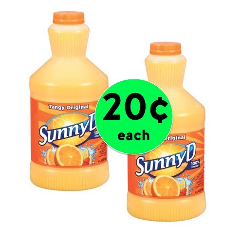 Stock Up on Sunny Delight! Get TWO (2!) Bottles for Only 20¢ Each at Winn Dixie! ~Ends Tomorrow!