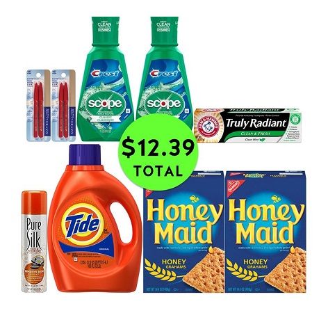For Only $12.39 TOTAL, Get (1) Toothpaste, (1) Shave Gel, (1) Tide, (2) Brow/Eye Pencils, (2) Mouthwashes & (2) Graham Crackers This Week at CVS!