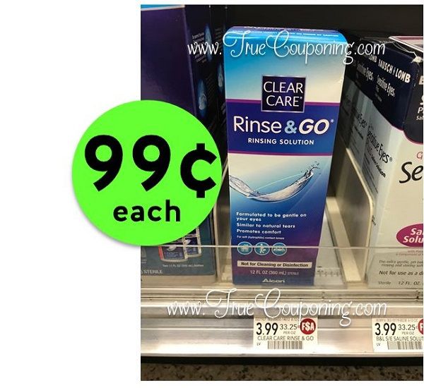 SEE Clearly with 99¢ Clear Care Rinse & Go Contact Solution at Publix! ~ Going On Now!