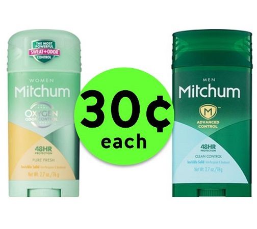 URGENT! Don't Miss Mitchum Deodorant Sticks ONLY 30¢ Each at CVS! ~ Ad Ends Today!