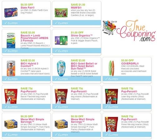 **NEW** Coupons for BIC, M&M's, State Fair Corn Dogs, Pet Treats & More! ~ PRINT NOW!
