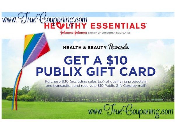 FREE $10 Publix Gift Card wyb $30 of Johnson & Johnson Products at Publix! (Valid 7/10 – 9/30/17)
