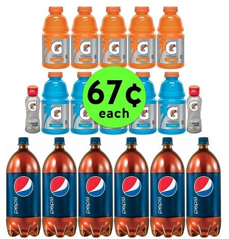 Stock Up on Pepsi 2 Liters & Gatorade Sports Drinks JUST 67¢ Each at Publix! ~ Starts Weds/Thurs!