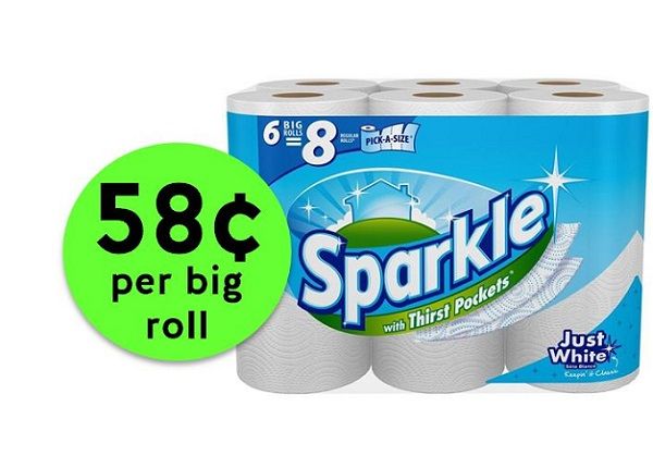 Get BIG Savings on Sparkle Paper Towels JUST 58¢ Per BIG Roll at Publix! ~ Ends Tues/Weds!