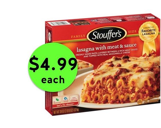 HUGE SALE on Stouffer's Family Size Entrees JUST $4.99 Each (Reg. $8+) at Publix! ~ Right Now!