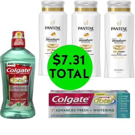 For Only $7.31 TOTAL, Get THREE (3!) BIG Bottles of Pantene Hair Care &  ONE (1!) BIG Bottle of Colgate Mouthwash & ONE (1!)Colgate Toothpaste This Week at Walgreens!