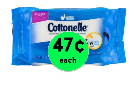 Pick Up Cottonelle Wipes ONLY 47¢ Each at Walmart! ~Right Now!