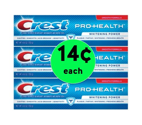(**Update: NLA**) THREE (3!) Crest Pro Health or Plus Scope Toothpaste ONLY 14¢ Each at Walgreens! ~ Right Now!