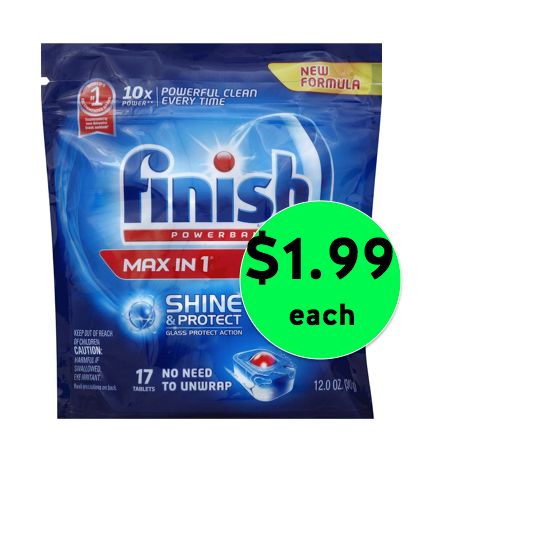 Get Those Dishes Sparkling Clean for CHEAP! Finish Dishwasher Tabs ONLY $1.99 Each at Walgreens! ~ Right Now!