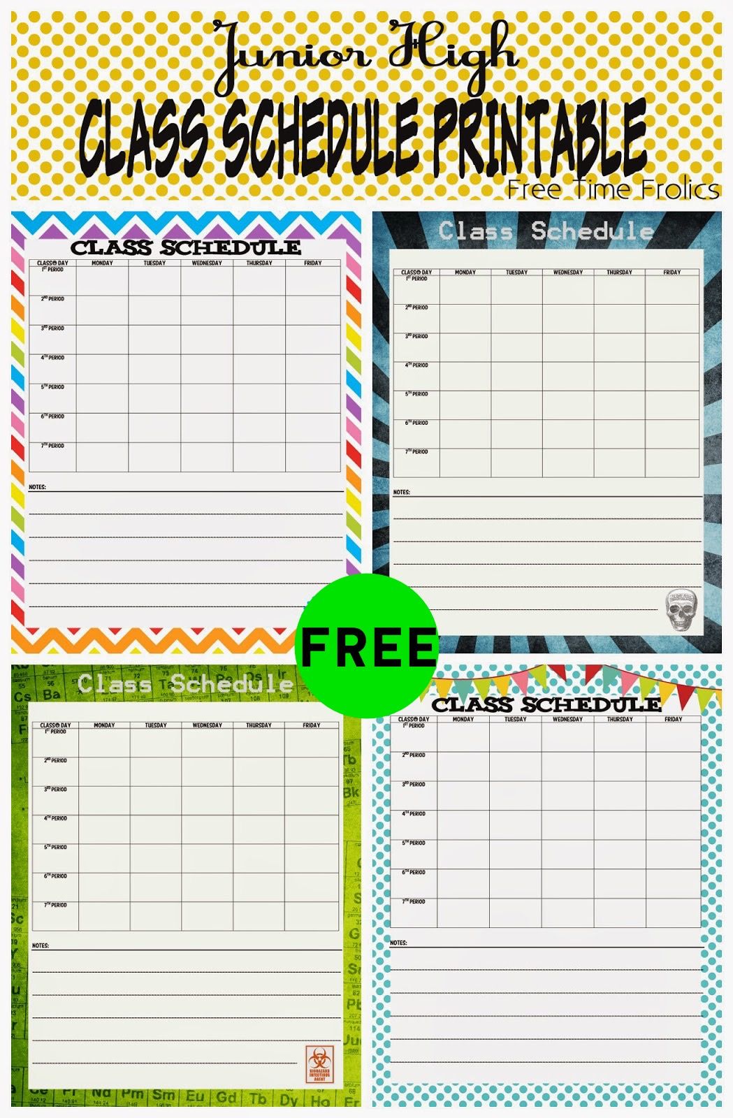 FREE Class Schedule Printable!