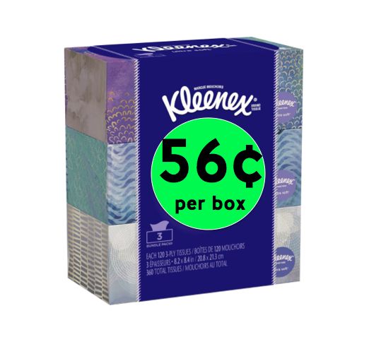 Take Care of Your Sniffles with Kleenex Tissues For Only 56¢ Each Box at Walgreens! ~ Right Now!