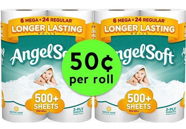 Pick Up Angel Soft Mega Roll 6 Packs ONLY 50¢ Per Roll at Publix! ~ Ends Friday!