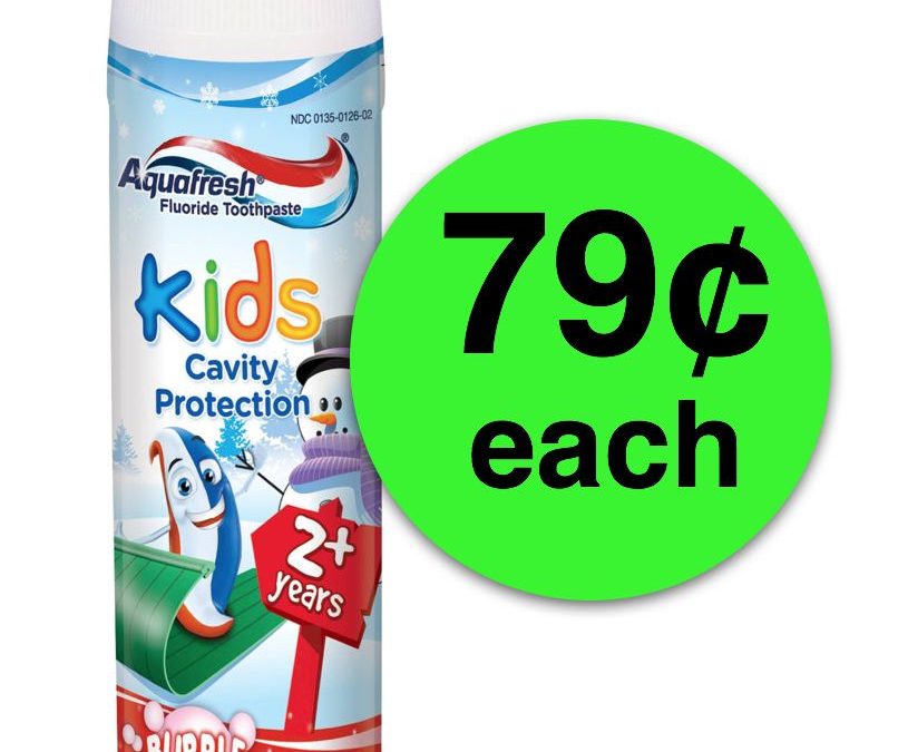 What a Deal!! 79¢ Aquafresh Kids Toothpaste at Publix ~ Starts Saturday!