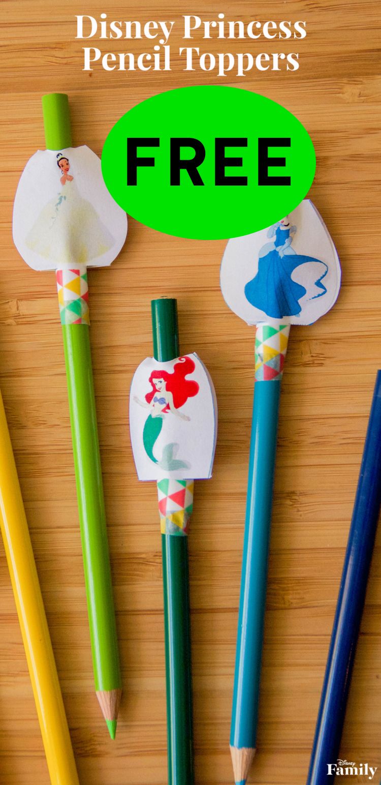 FREE Disney Princess Pencil Toppers!