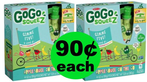 GoGo Squeez Applesauce Pouches Only 90¢ Each 4-Pack at Publix! ~ Starts Tues/Weds