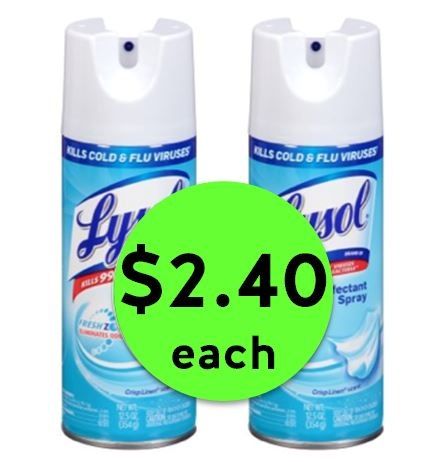 Kill Those Germs with Lysol Disinfectant Spray Cans JUST $2.40 Each at Publix! ~ Ends Tues/Weds!