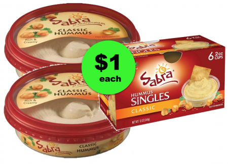 Healthy (& Yummy) Sabra Hummus is Only $1 For Tubs & Singles ~ This Week Only!
