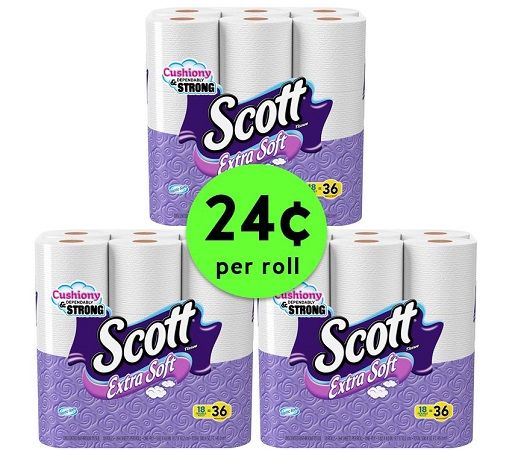 Stock Up on Scott Bath Tissue Double Roll 18 Packs ONLY 24¢ Per Roll at CVS! ~ Going On Now!