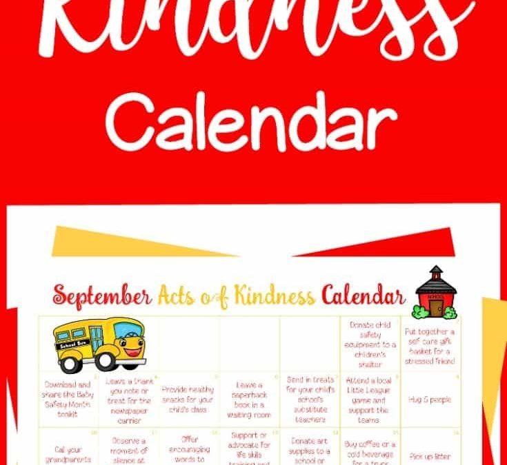 FREE September Acts of Kindness Calendar!