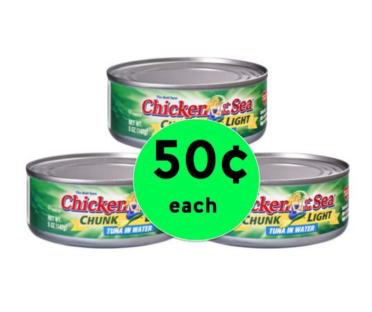 Pick Up Chicken of the Sea Chunk Light Tuna ONLY 50¢ Each at Winn Dixie! ~Starting Wednesday!