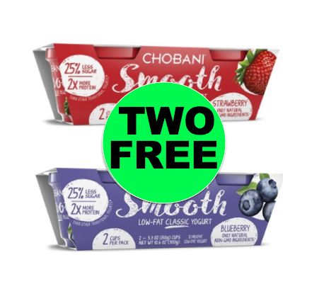 Pick Up TWO (2!) FREE Chobani Smooth Yogurt Packs at Walmart! ~ Right Now!
