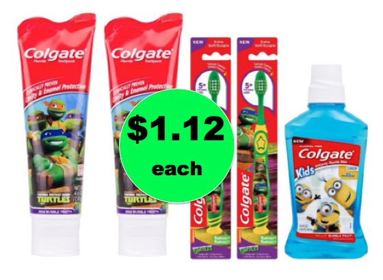 Stock Up on FIVE (5!) Colgate Kids Oral Care Products ONLY $1.12 Each at Target! ~Right Now!