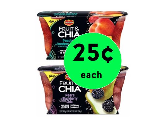 Pick up TWO (2!) Packs of Del Monte Fruit & Chia Cups for ONLY 25¢ Each at Winn Dixie! ~ Starts Tomorrow!