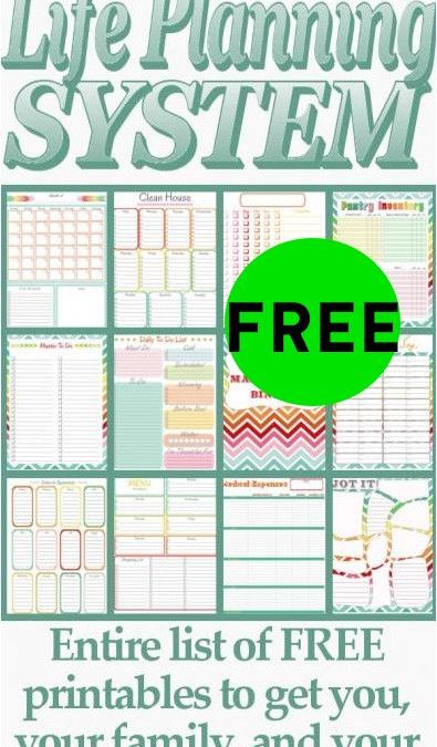FREE Ultimate Life Planning System Printables!