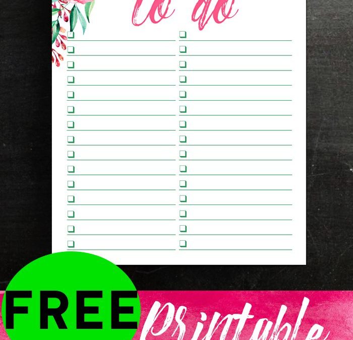 FREE Printable ToDo List!