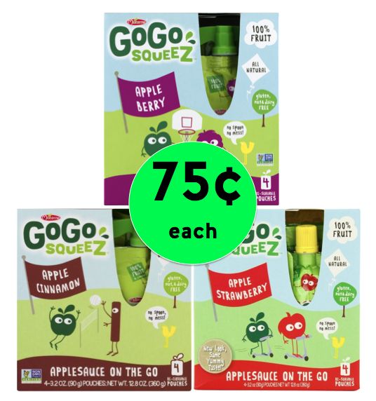 CHEAP Snack! GoGo Squeez Applesauce ONLY 75¢ per Box at Target! ~Going on Now!