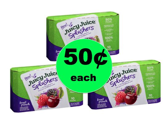 Pick Up THREE (3!) Juicy Juice Splashers 10ct ONLY 50¢ Each at Publix! ~ Ends Tues/ Wed!