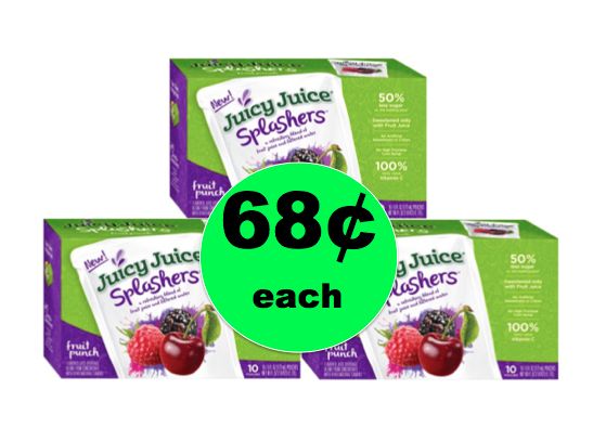 STOCK UP on Juicy Juice Splashers ONLY 68¢ per Pack at Walmart! ~Right Now!