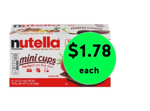 Print NOW for Nutella Mini Cups Pack ONLY $1.78 Each at Walmart! ~Right Now!