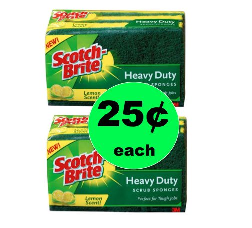 Stock Up to Clean Up! ONLY 25¢ Each for TWO (2!) Scotch-Brite Scrub Sponges at Publix! ~Starts Weds/Thurs!