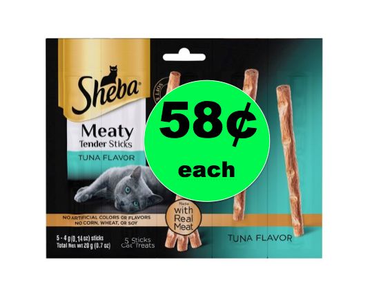 Hey Sweet Kitty! Pick Up Sheba Meaty Tender Cat Treats ONLY 58¢ at Walmart! ~ Right Now!