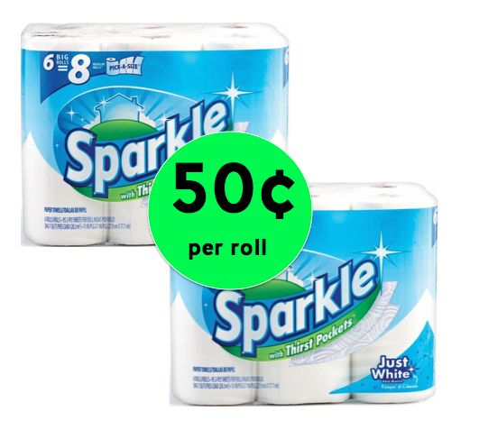 Get Sparkle BIG ROLL Paper Towels ONLY 50¢ Per Roll at Winn Dixie! ~Starts Tomorrow!