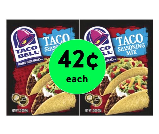 Get Taco Bell Taco Seasoning ONLY 42¢ Each at Winn Dixie {NO Coupon Needed}! ~Starts Today!