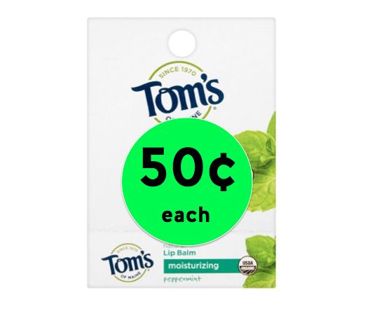 Pick Up Tom’s of Maine Moisturizing Natural Lip Balm ONLY 50¢ Each Right Now at Walmart!