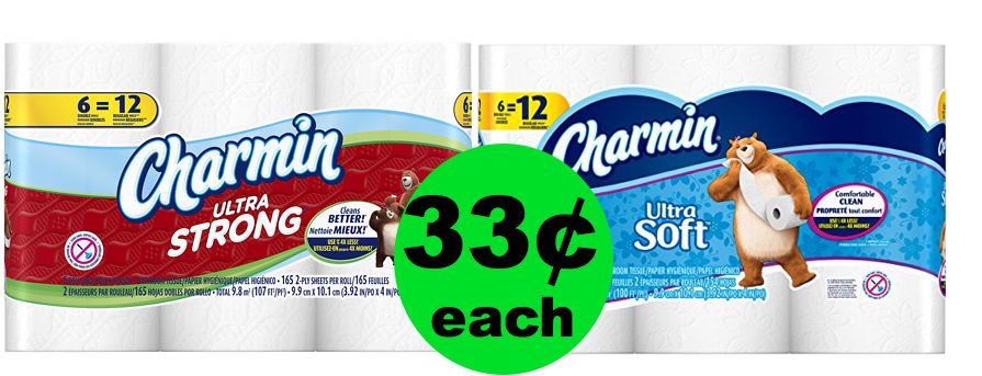 TP Stock Up Time: Charmin Bath Tissue Only 33¢ Each 6-Count Package! Sale Started Today!
