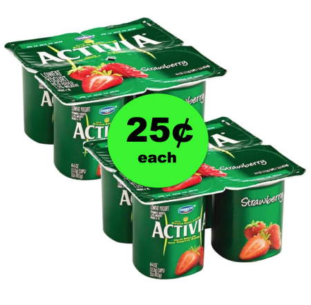 WHOA!! Dannon Activia 4-Packs For ONLY 25¢ at Publix! ~ Ends Tues/Weds!
