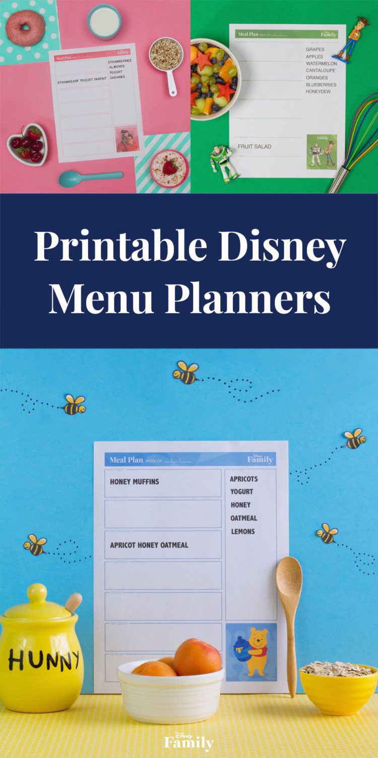 FREE Disney Menu Planner Printables!