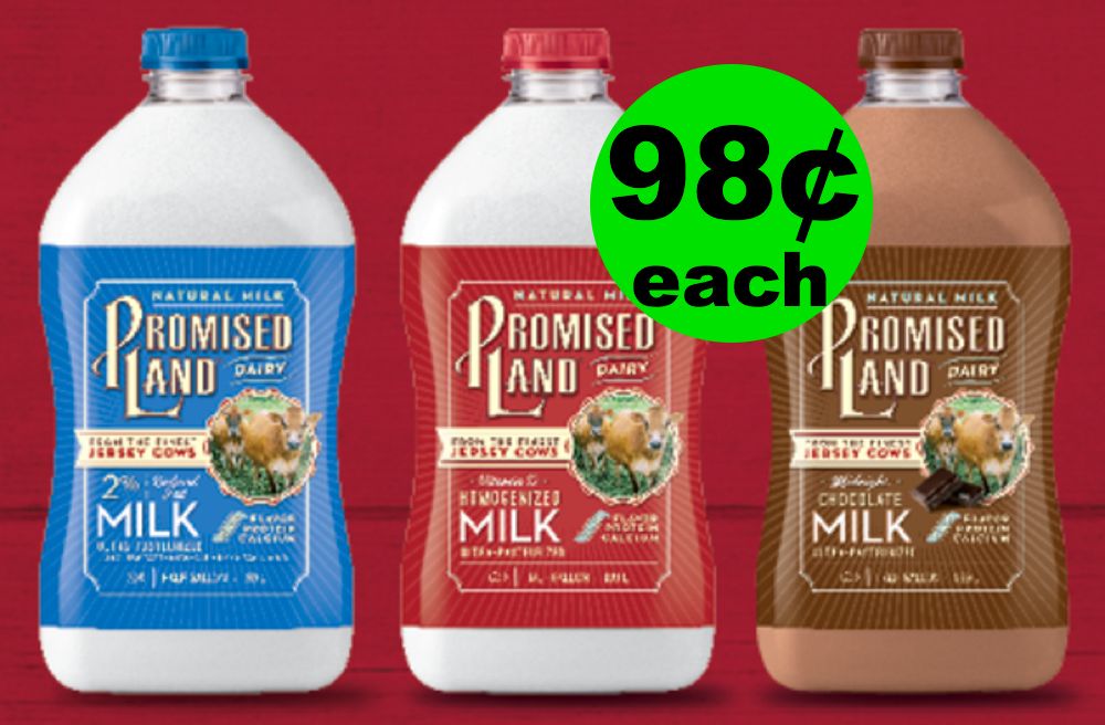 Promised Land Milk Only 98¢ Each! Hurry! Ends Friday at Publix!