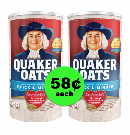 Not Just For Breakfast! Get Quaker Oatmeal For 58¢ at Publix ~ Starts Sunday!