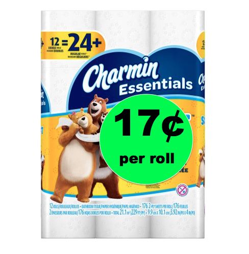 Super Cheap Charmin Essentials TP! TWELVE (12!) Rolls ONLY 17¢ per Roll at Winn Dixie! ~Starts Today!