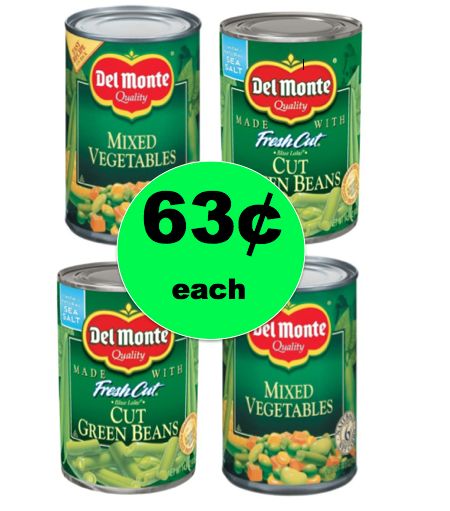Eat Your Veggies! Del Monte Canned Vegetables ONLY 63¢ Each at Winn Dixie! ~ Starts Tomorrow!