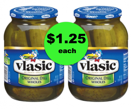 Pick Up Pickles at Publix! Just $1.25 For TWO Jars of Vlasic! Starts Today!