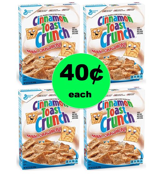 STOCK UP on Cinnamon Toast Crunch Cereal ONLY 40¢ Each at Winn Dixie! ~ Right Now!